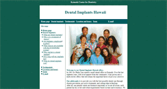 Desktop Screenshot of dentalimplantshi.com